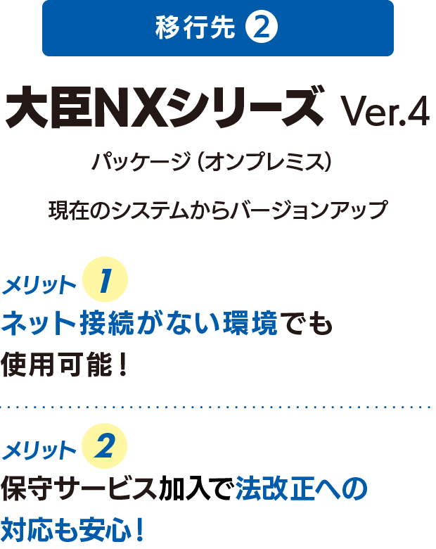 移行先２　大臣NXシリーズ Ver.4